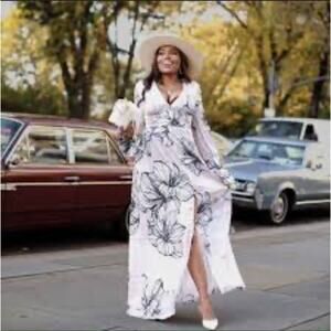 Alexia Admor Long Maxi Floral Dress NWT